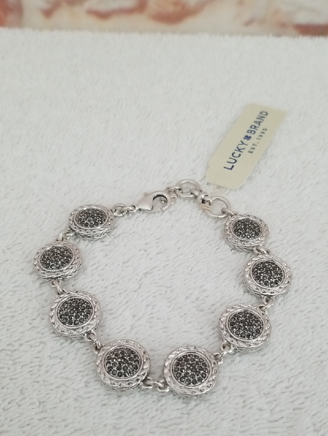 New Lucky Brand Reversible Pave Link Bracelet